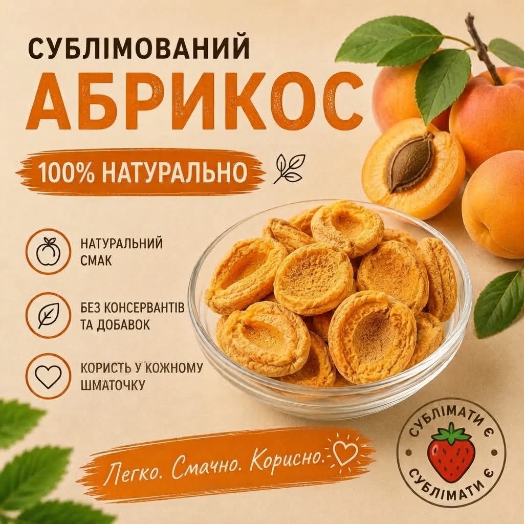 Сублімований абрикос Сублімований абрикос