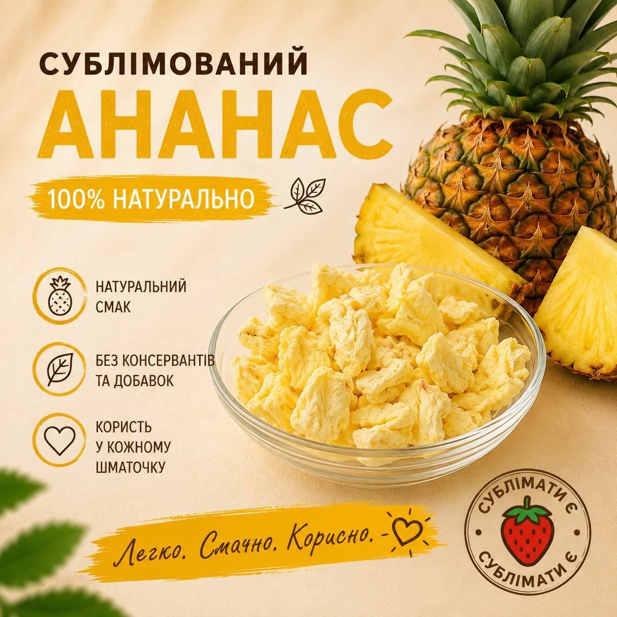 Сублімований ананас