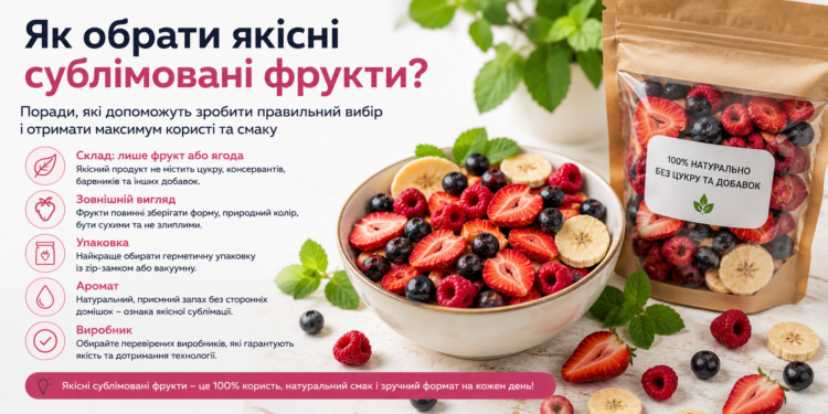 Як обрати якісні сублімовані фрукти?