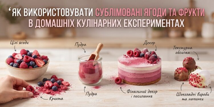 Як використовувати сублімовані ягоди та фрукти в домашніх кулінарних експериментах